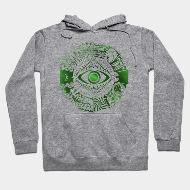 15 Fears Wheel Hoodie by Rusty Quill